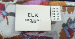 Elk purple - based unique print dress size 18 Elk preloved second hand clothes 5