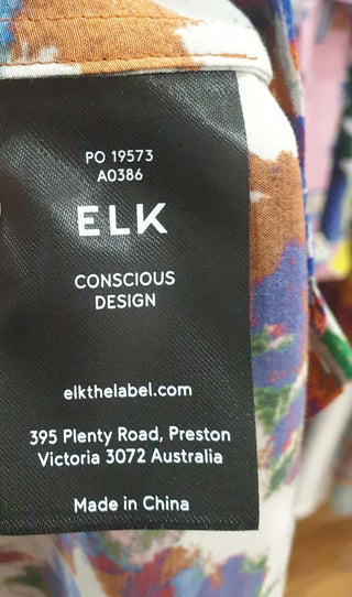 Elk purple - based unique print dress size 18 Elk preloved second hand clothes 8