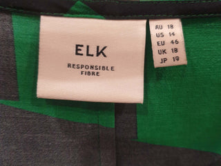 Elk green and black print dress size 18 Elk preloved second hand clothes 6