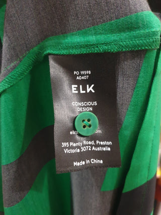 Elk green and black print dress size 18 Elk preloved second hand clothes 8