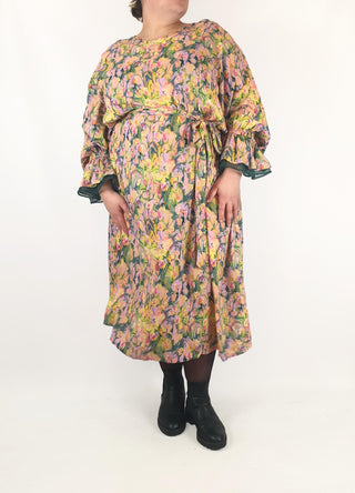 Kholo painterly floral print long sleeve dress size 26 Kholo preloved second hand clothes 2
