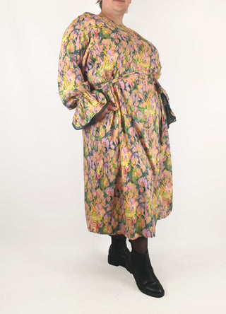 Kholo painterly floral print long sleeve dress size 26 Kholo preloved second hand clothes 1