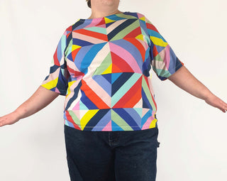 Marimekko + Uniqlo colourful striped tee shirt size XXL (teeny tiny mark) Uniqlo preloved second hand clothes 1
