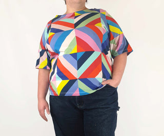 Marimekko + Uniqlo colourful striped tee shirt size XXL (teeny tiny mark) Uniqlo preloved second hand clothes 2