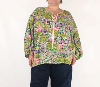 Kholo painterly floral print long sleeve top size 26 Kholo preloved second hand clothes 2