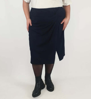Commonry deep navy knot front pencil skirt size 22 Commonry preloved second hand clothes 3