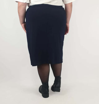 Commonry deep navy knot front pencil skirt size 22 Commonry preloved second hand clothes 7