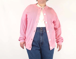 Jericho Road pink cotton daisy cardigan size 22 Jericho Road preloved second hand clothes 4