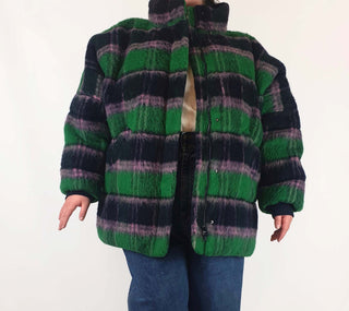 Gorman wool mix zula plaid puffer coat size 20 (new with tags, generous fit) Gorman preloved second hand clothes 2