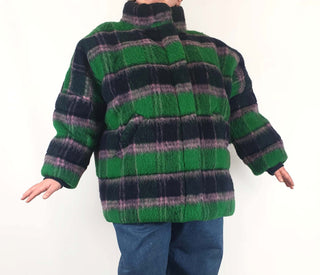 Gorman wool mix zula plaid puffer coat size 20 (new with tags, generous fit) Gorman preloved second hand clothes 1