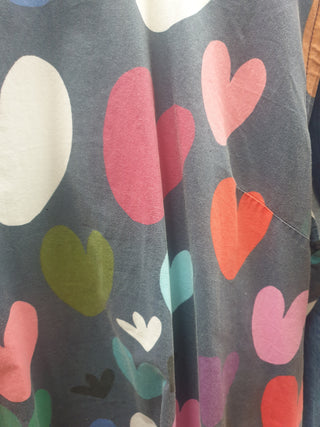Doops navy dress with heart print size XXXL (note: significant wear)
