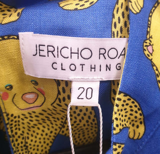 Jericho Road yellow happy bears 100% linen dress size 20 Jericho Road preloved second hand clothes 8