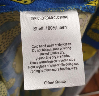 Jericho Road yellow happy bears 100% linen dress size 20 Jericho Road preloved second hand clothes 9