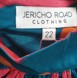 Jericho Road deep water whimsy frill dress size 22 (as new with tags) Jericho Road preloved second hand clothes 9