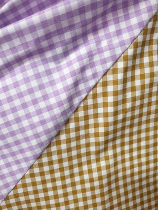 Kholo purple and mustard check print maxi dress size 24