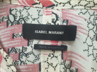 Isabel Marant silk pink print long sleeve top size 38 (fits 20 - 22) Isabel Marant preloved second hand clothes 9