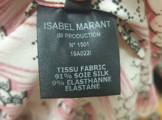 Isabel Marant silk pink print long sleeve top size 38 (fits 20 - 22) Isabel Marant preloved second hand clothes 10