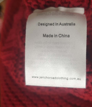 Jericho Road bauhinia maroon knit jumper size 20 Jericho Road preloved second hand clothes 10