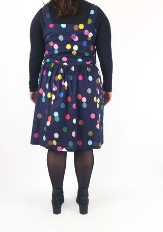 Doops navy polka dot dress size XL Doops preloved second hand clothes 6
