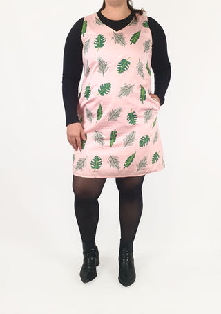 Jericho Road pink palm print dress size 16 (note: underarm stains) Jericho Road preloved second hand clothes 3