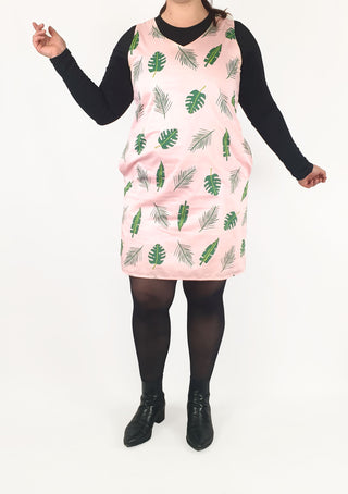 Jericho Road pink palm print dress size 16 (note: underarm stains) Jericho Road preloved second hand clothes 2