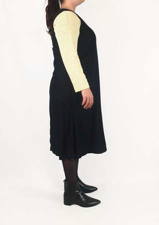 Uniqlo black sleeveless linen mix dress size L Uniqlo preloved second hand clothes 5