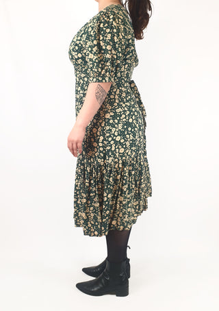 Princess Highway green floral wrap dress size 16 Princess Highway preloved second hand clothes 5