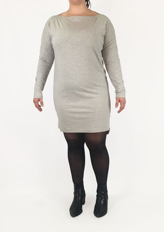 Mesop grey long sleeve dress fits size 14 - 16 Mesop preloved second hand clothes 1