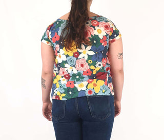 Rummage Style multi coloured flower print top size 16 Rummage Style preloved second hand clothes 6