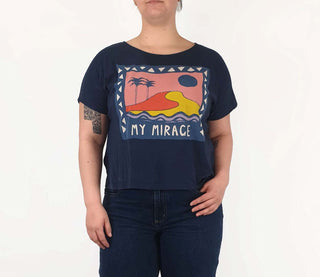 Gorman navy "my miracle" top size 14 (note: small mark) Gorman preloved second hand clothes 2
