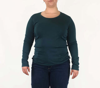 Uniqlo green long sleeve top size XL (best fits 14) Uniqlo preloved second hand clothes 5