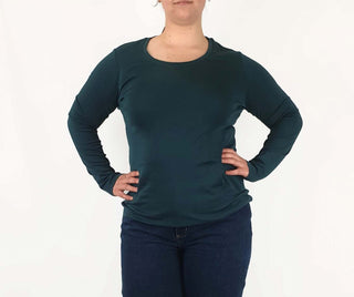 Uniqlo green long sleeve top size XL (best fits 14) Uniqlo preloved second hand clothes 1