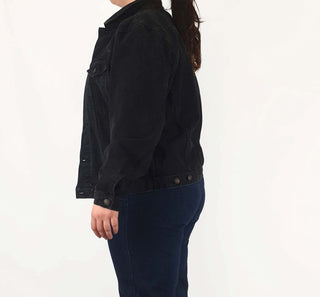 Princess Polly black denim jacket size S/M (best fits 14 - 16) Princess Polly preloved second hand clothes 5