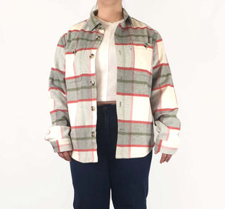 Plaid oversize light jacket size XL Unknown preloved second hand clothes 3