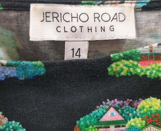 Jericho Road cute house print dress size 14 Jericho Road preloved second hand clothes 8