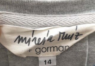 Gorman + Mireia Ruiz grey print dress size 14 Gorman preloved second hand clothes 8