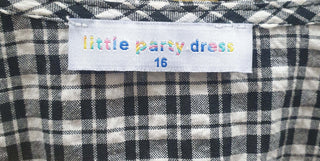 Little Party Dress black and white plaid wrap dress size 16 Little Party Dress preloved second hand clothes 8