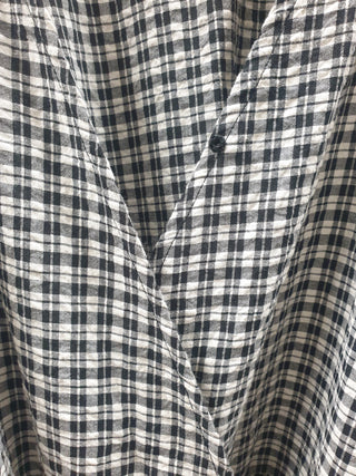 Little Party Dress black and white plaid wrap dress size 16