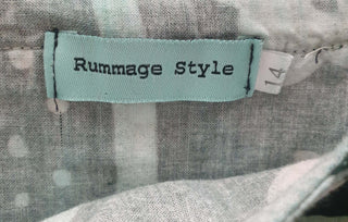 Rummage Style green flower print top size 16 Rummage Style preloved second hand clothes 7