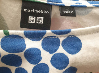 Marimekko + Uniqlo unique print top size XL Uniqlo preloved second hand clothes 7