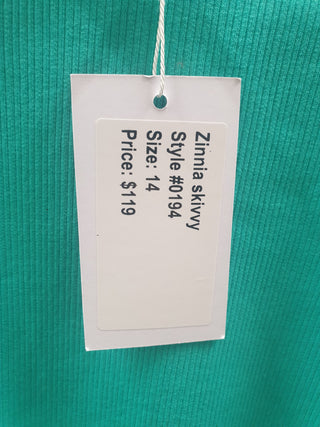 Jericho Road green rollneck top size 14