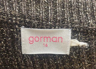 Gorman gold metallic knit jumper size 16 Gorman preloved second hand clothes 8