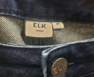 Elk dark denim straight leg pants size 34 (best fits 14 - 16) Elk preloved second hand clothes 7