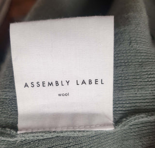 Assembly Label grey blue wool half sleeve top size 8 Assembly Label preloved second hand clothes 9