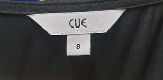 Cue black silky feel top size 8 Cue preloved second hand clothes 8