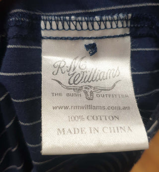 R.M.Willaims blue and white pinstripe shirt dress size 8 R.M.Williams preloved second hand clothes 9