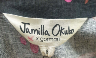 Gorman + Jamilla Okubo black and pink print dress size 8 Gorman preloved second hand clothes 9