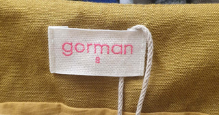 Gorman mustard linen mix shift style dress size 8 Gorman preloved second hand clothes 8