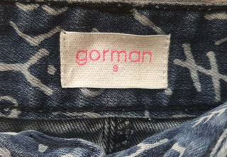 Gorman denim symbol print skirt size 8 Gorman preloved second hand clothes 8