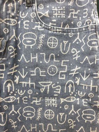 Gorman denim symbol print skirt size 8